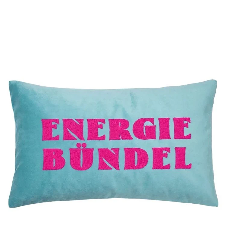 Pad Kissenhülle LETTERS Energiebündel light mint 30 x 50 cm