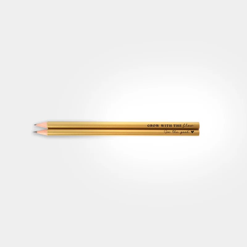 Bleistift-Set (2-er Set) "Grow", Gold