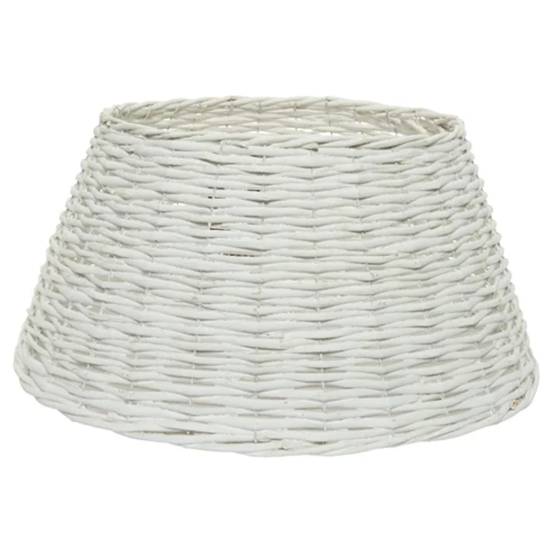 Baumring Korb Kranz aus Weide Weiß 57 x 28 cm