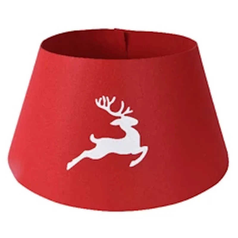 Baumring aus Filz mit Hirsch Weiß Rot 70 x 28 cm