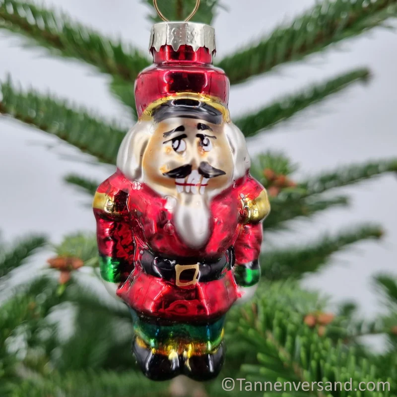 Anhänger Nussknacker aus Glas Glanz 9 cm