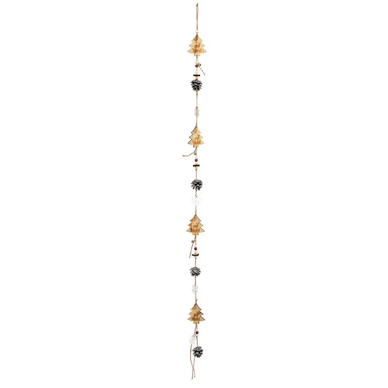 Girlande aus Holz & Tannenbaum 125 cm