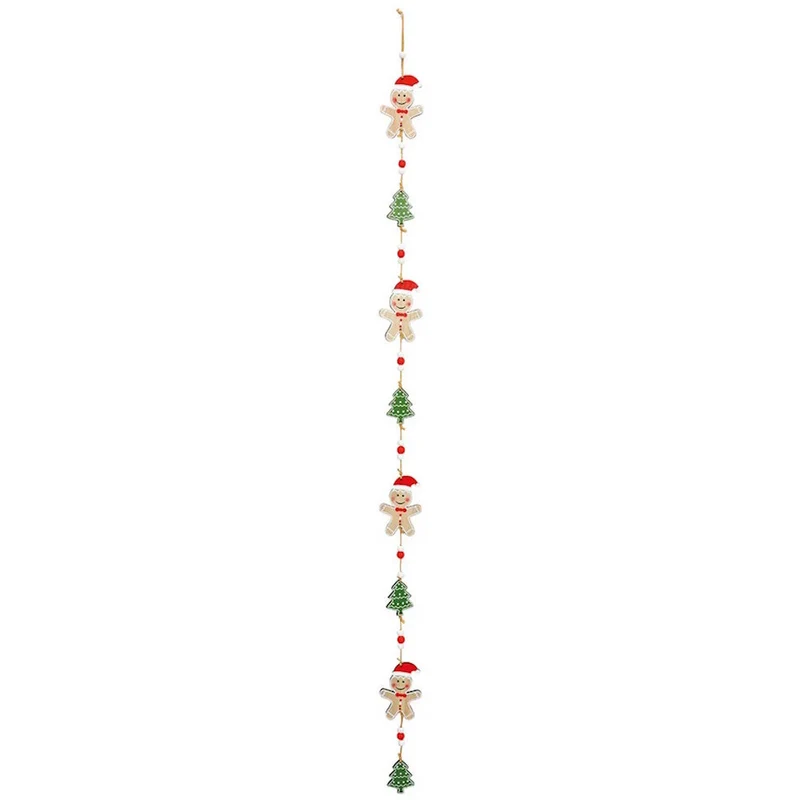 Girlande Lebkuchen Mann & Tanne 105 cm