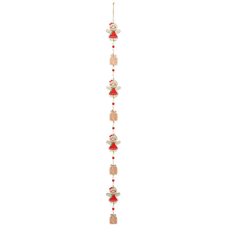 Girlande Lebkuchen Frau & Kuchen 105 cm