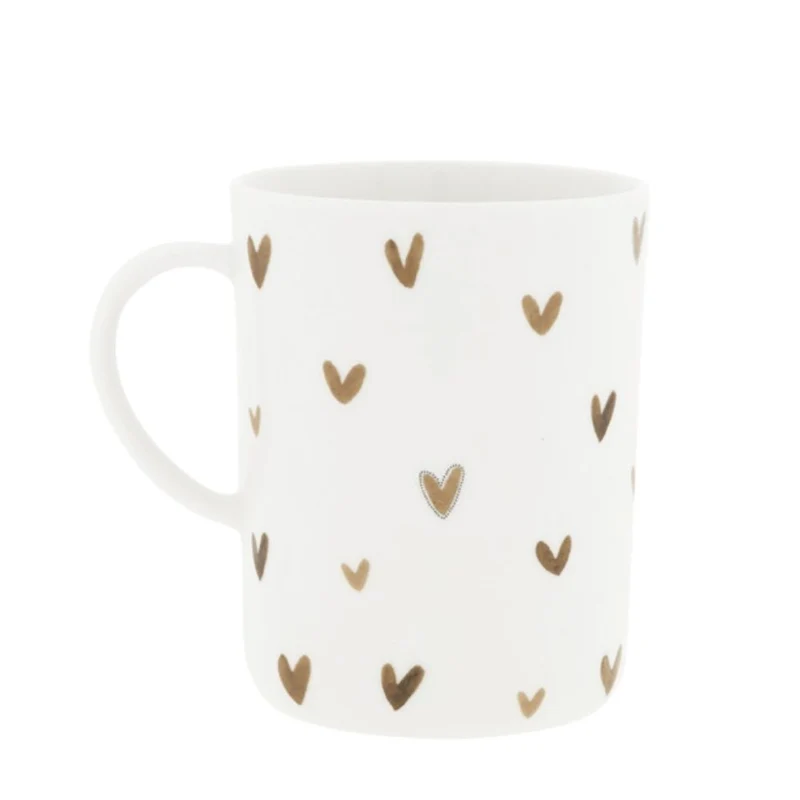 Bastion Collections Teetasse Brown Hearts