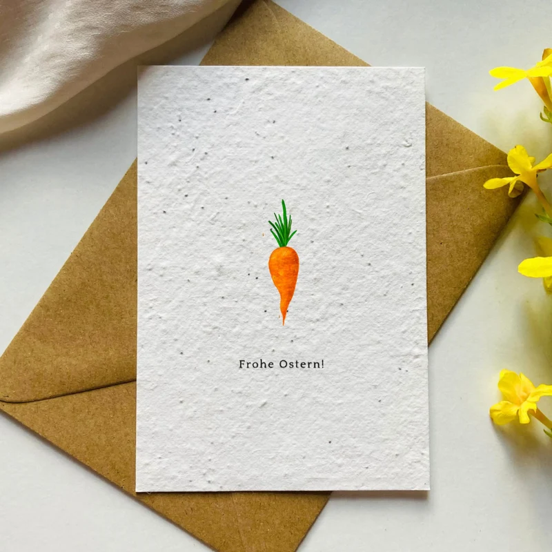 Einpflanzbare Postkarte – Ostern (versch. Designs)