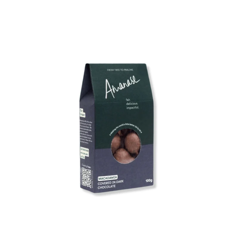 Macadamia in dunkler Schokolade