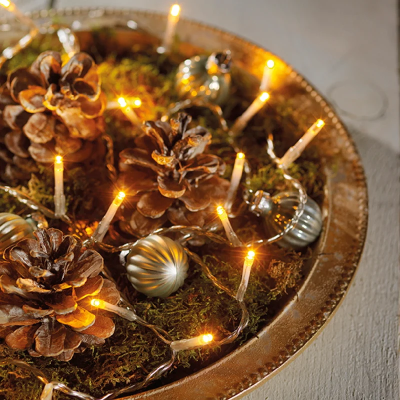 Lichterkette 24 LEDs Warm Weiß Twinkle Effekt 8 Funktionen 172,5 cm