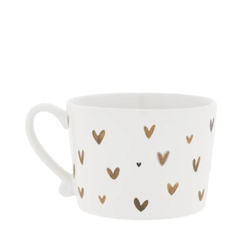 Bastion Collections Tasse Brown Hearts