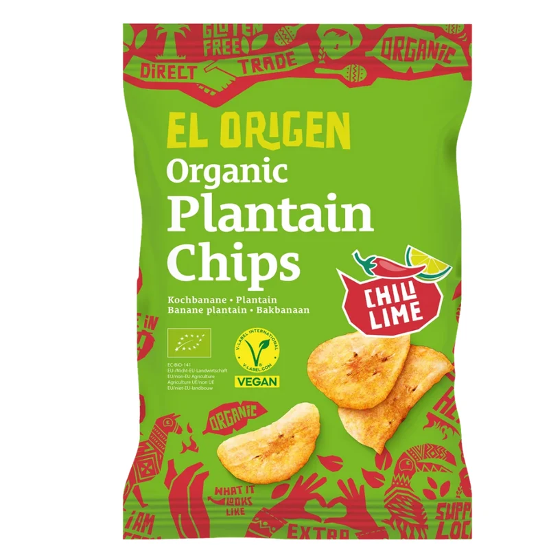 Bio Kochbananen Chips mit Chili & Lime