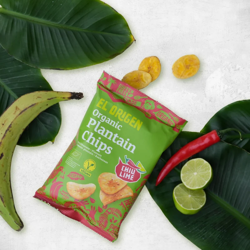 Bio Kochbananen Chips mit Chili & Lime