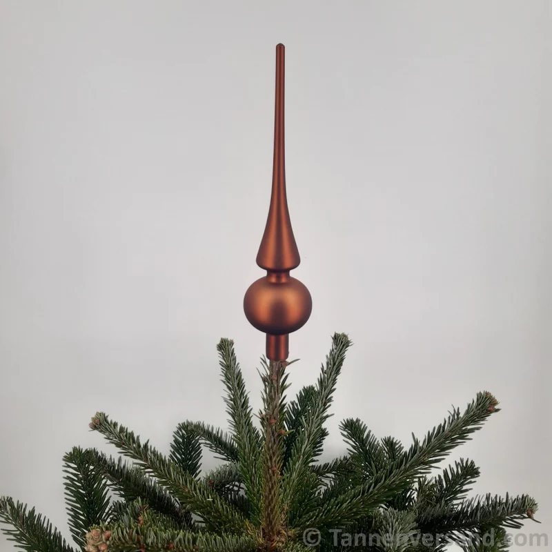 Baumspitze aus Glas Zimt Matt 26 cm