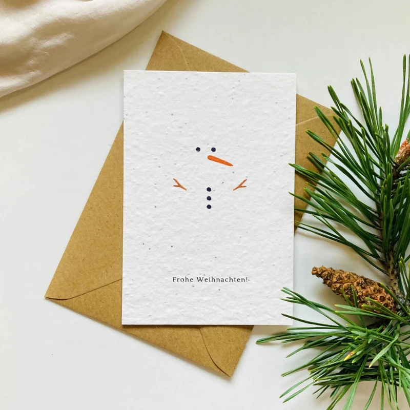 Einpflanzbare Postkarte – Weihnachten (versch. Designs)