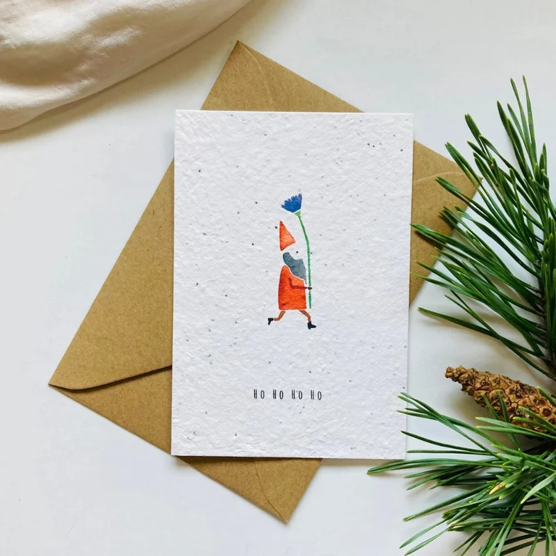 Einpflanzbare Postkarte – Weihnachten (versch. Designs)