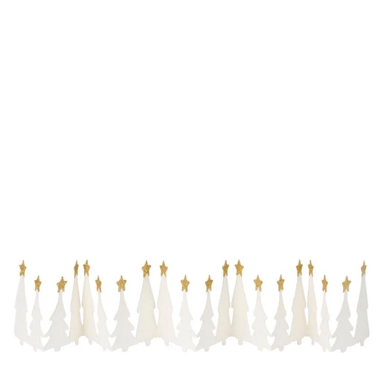 Ib Laursen Tischdekoration Tannenbäume weiß