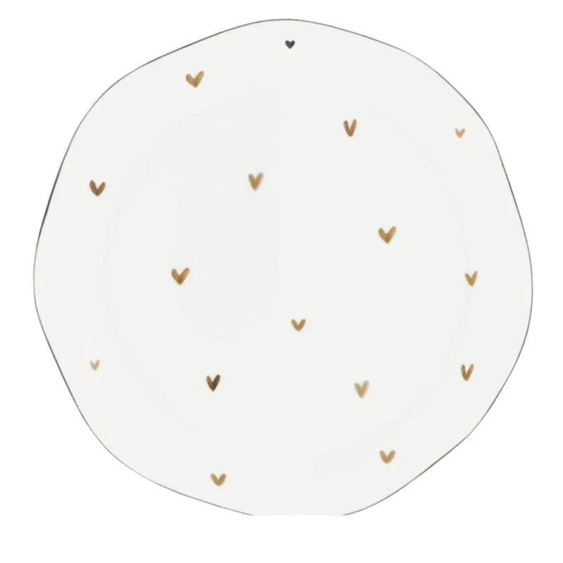 Bastion Collections Speiseteller Little Brown Hearts