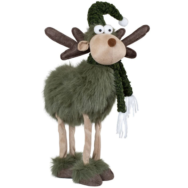 Elch 51cm (68 cm) stehend - süße Weihnachtsfigur für festliche Stimmung