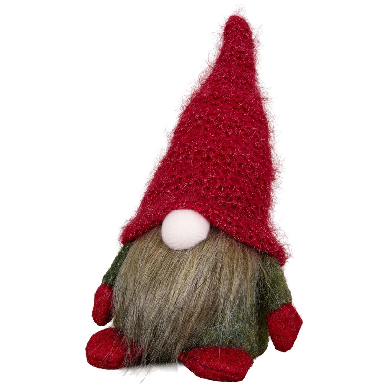 Weihnachtswichtel sitzend 16 cm – 6er Set mit 3 Designs in Rot, Weiß und Braun