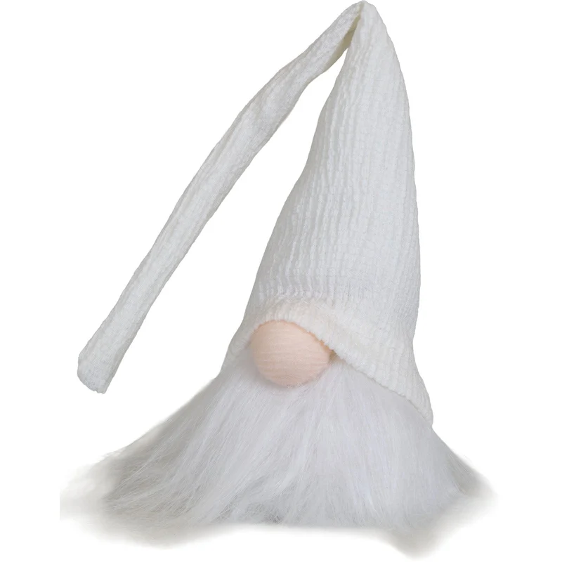 Gnom sitzend14cm(26cm) 5er Set – Weihnachtswichtel mit langer Zipfelmütze & flauschigem Bart, 5 Designs
