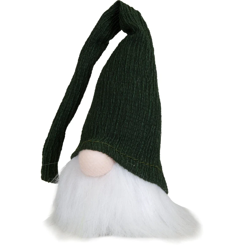 Gnom sitzend14cm(26cm) 5er Set – Weihnachtswichtel mit langer Zipfelmütze & flauschigem Bart, 5 Designs