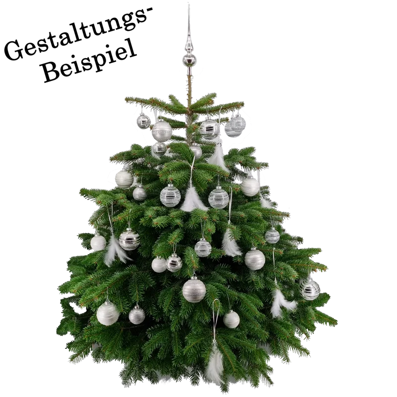 Weihnachtskugel aus Glas Weiß Silber 8 cm 12er Set
