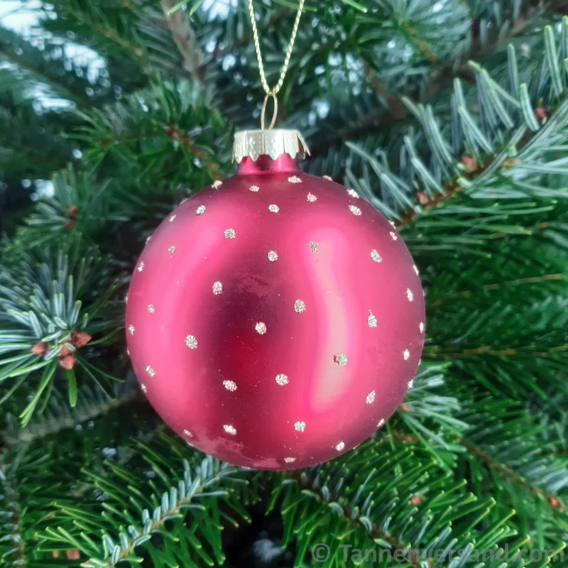 Weihnachtskugel aus Glas Rot Gold 8 cm 12er Set