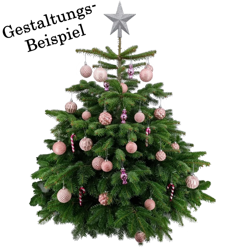 Weihnachtskugel aus Glas Pink Silber 8 cm 12er Set