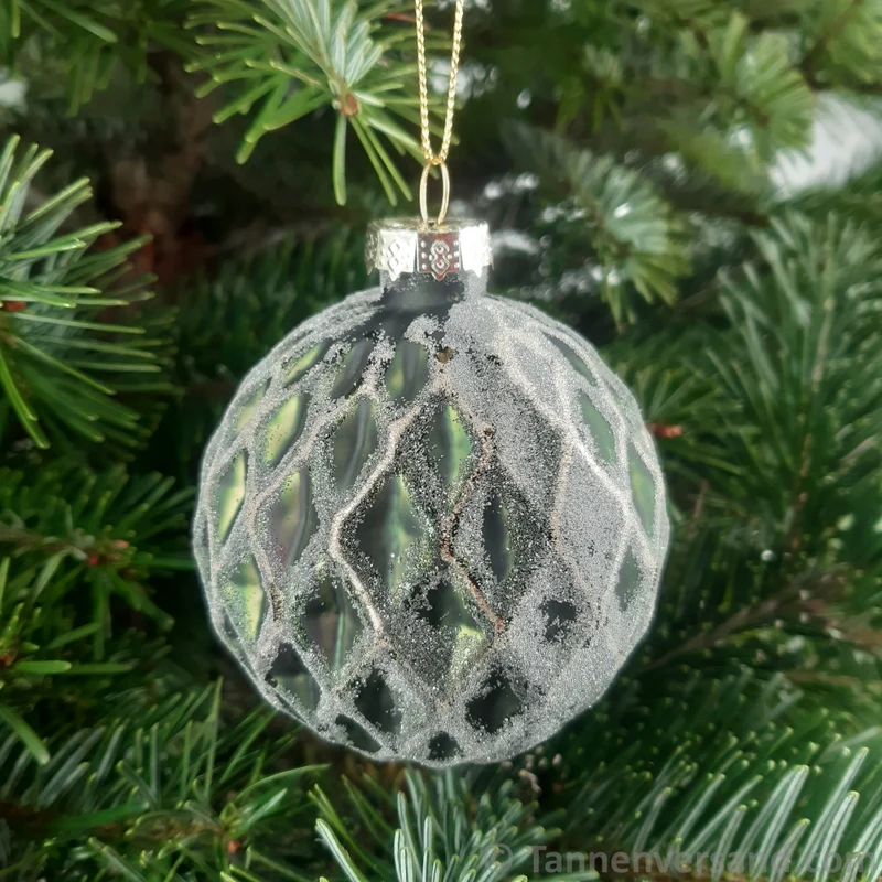 Weihnachtskugel aus Glas Grün Gold 8 cm 12er Set