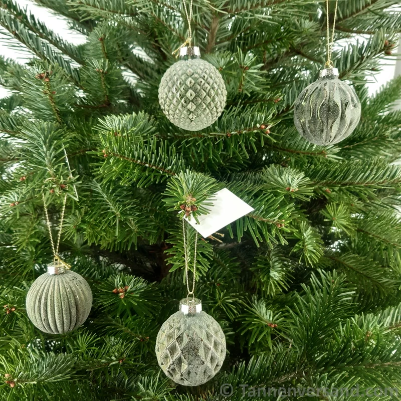 Weihnachtskugel aus Glas Grün Gold 6 cm 12er Set
