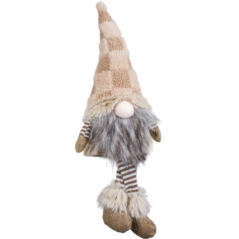 Gnom Kantenhocker 30cm(50cm) 2 Designs – Flauschiger Weihnachtswichtel im winterlichen Look