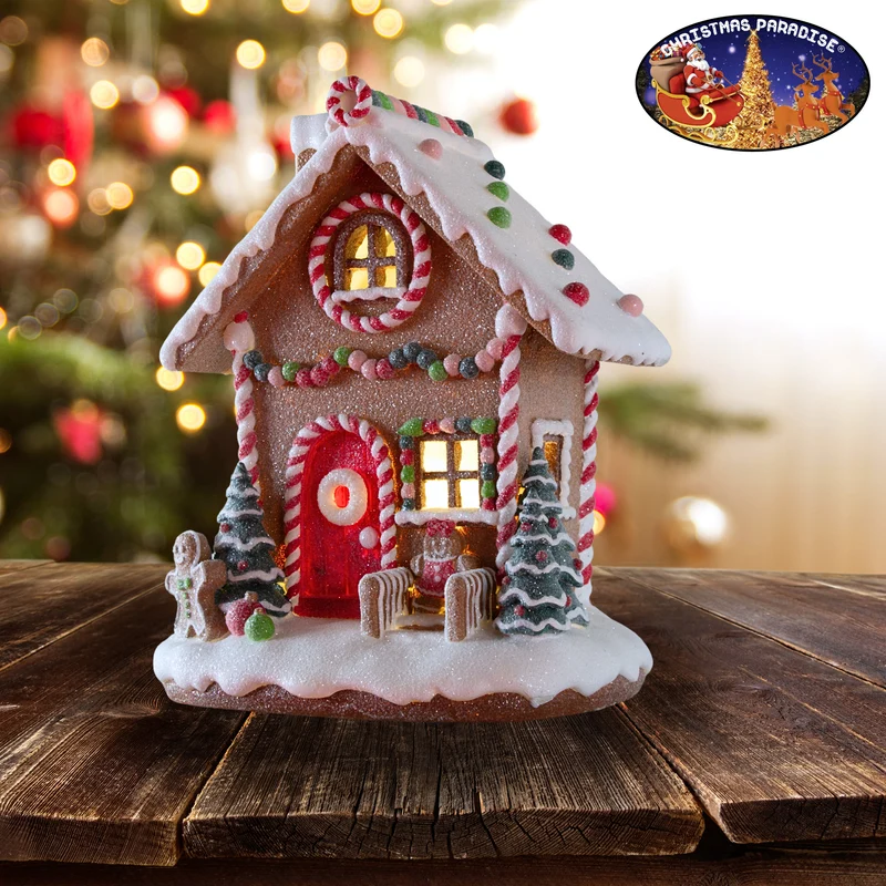 LED Lebkuchenhaus 25cm bunt