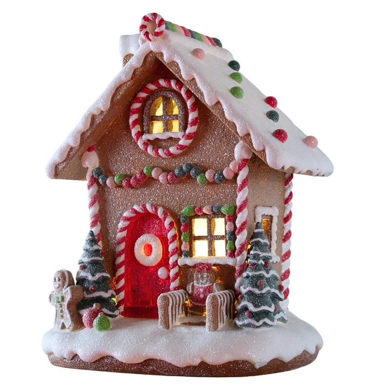 LED Lebkuchenhaus 25cm bunt