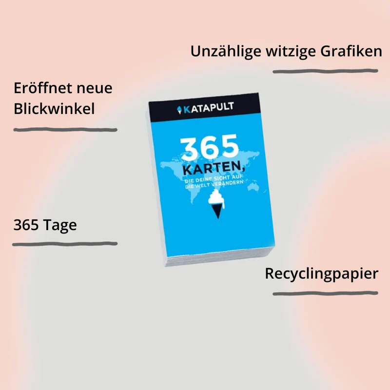 Abreißkalender 365 Karten (blau)