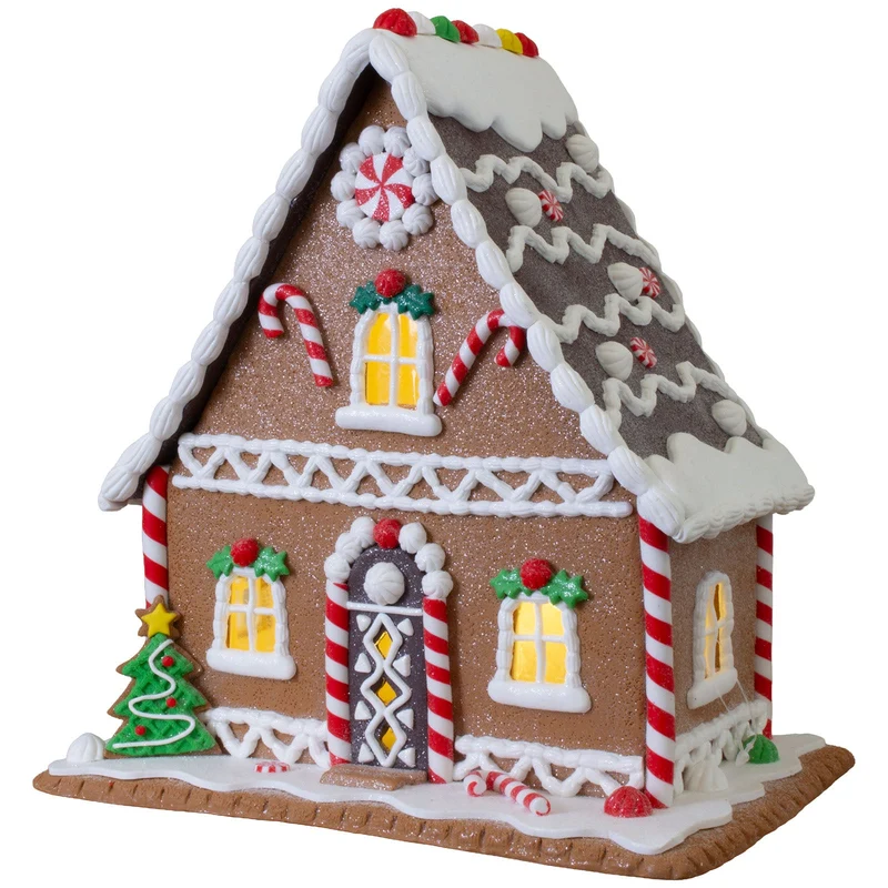 LED Lebkuchenhaus 25 cm – Großes festlich leuchtendes Dekohaus