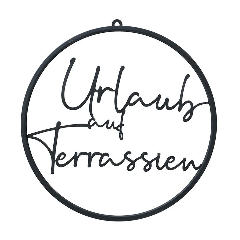 Dekohänger Urlaub auf Terrassien Schwarz