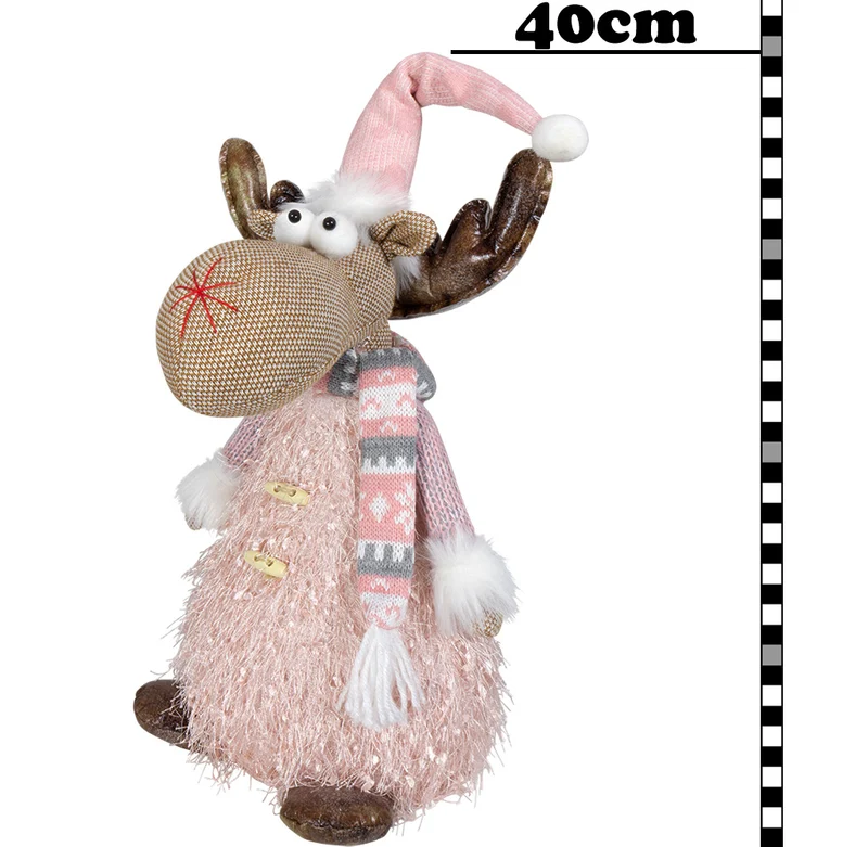 Elch 40cm mit LED stehend 2 Stück