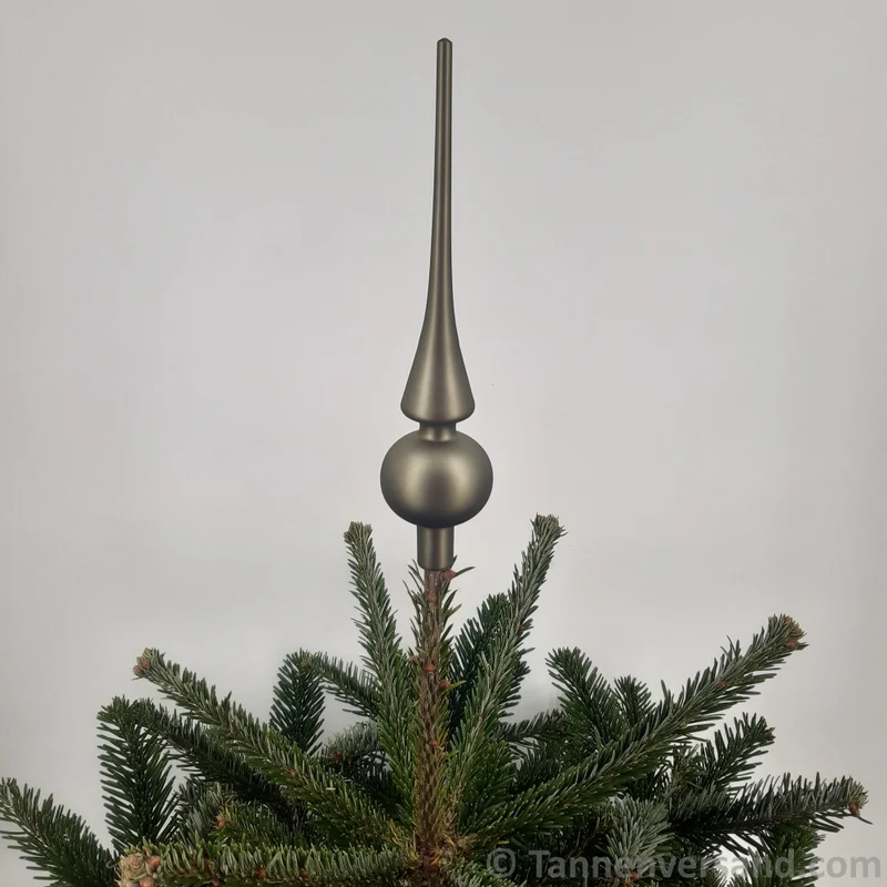 Baumspitze aus Glas Moosgrün Matt 26 cm