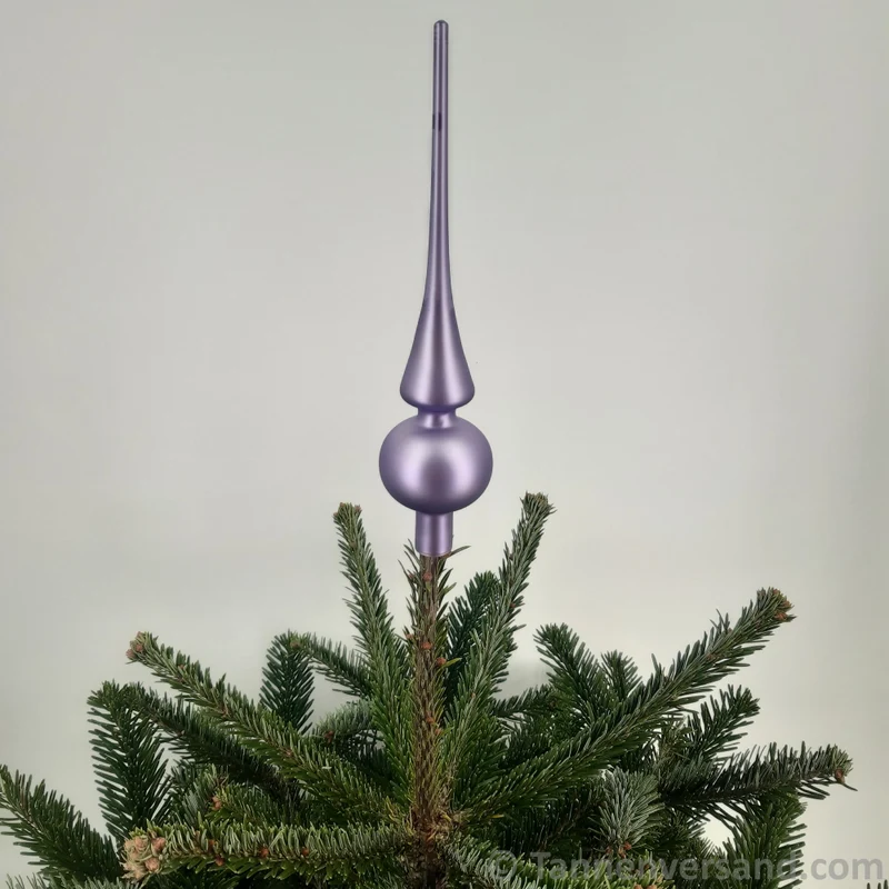Baumspitze aus Glas Heidelila Matt 26 cm