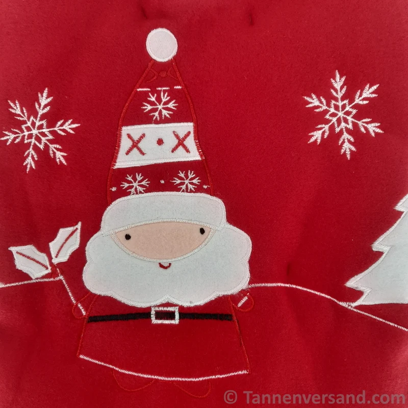 Baumdecke aus Polyester Rot Weiß Weihnachtsmann 89 cm