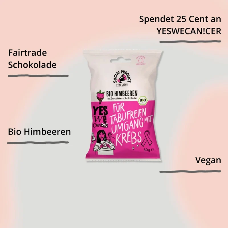 Bio-Himbeere in Zartbitterschokolade