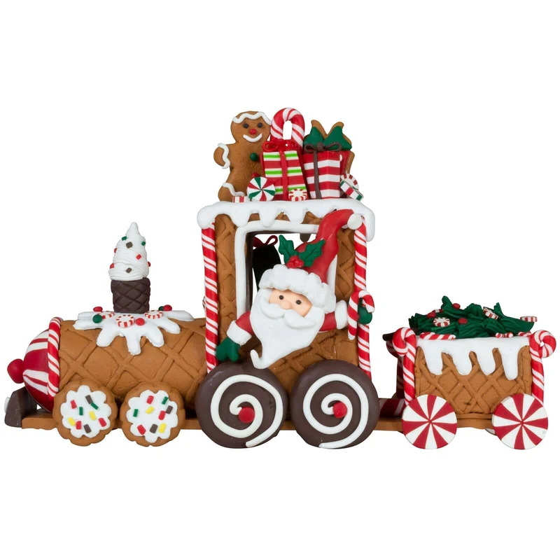 Lebkuchenzug 26cm – festlicher Weihnachtszug mit Nikolaus & Geschenken