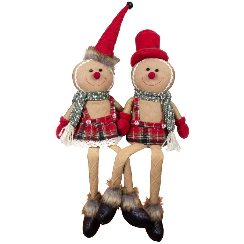 Lebkuchenfiguren, 2 Designs, 35cm (70cm) Kantenhocker, 2 Stück