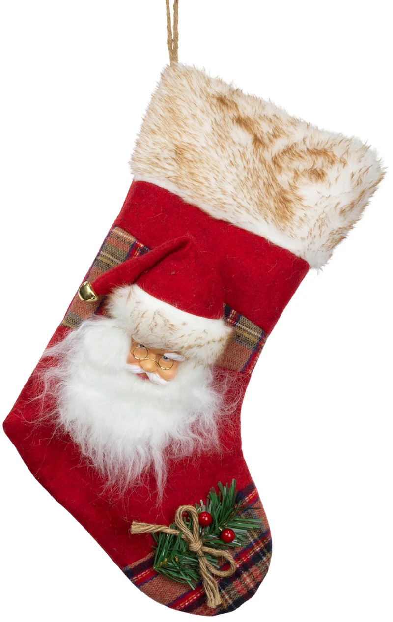 Weihnachtsstrumpf 40cm - Klassische Weihnachtsdeko für Ihr Zuhause