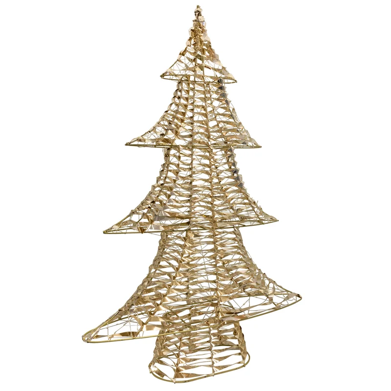 LED Lichterbaum warmweiß - Farbe gold - Höhe 100cm – mit Timer