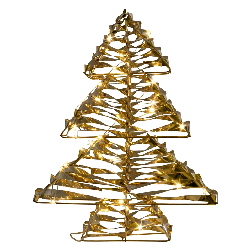 LED Lichterbaum warmweiß - Farbe gold - Höhe 40cm – mit Timer