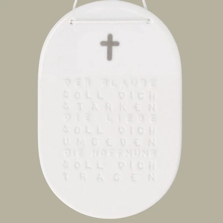 Räder Porzellanschild Glaube