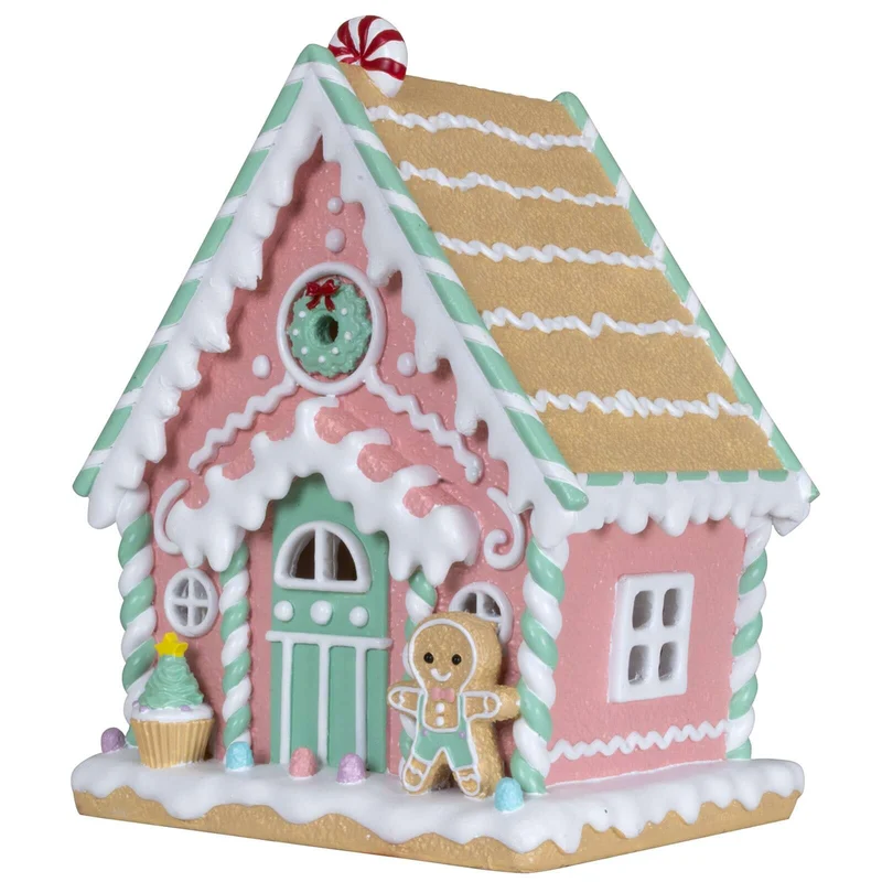 LED Lebkuchenhaus 25cm bunt