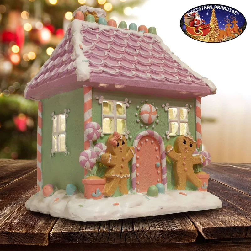 LED Lebkuchenhaus 17x21x13cm