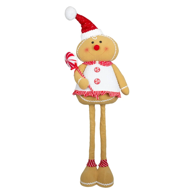 Lebkuchenfiguren ausziehbar 64-100cm (77-115cm) Dekofigur 2 Designs mit Zuckerstange