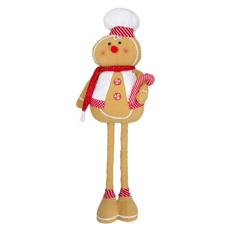 Lebkuchenfiguren ausziehbar 64-100cm (77-115cm) Dekofigur 2 Designs mit Zuckerstange